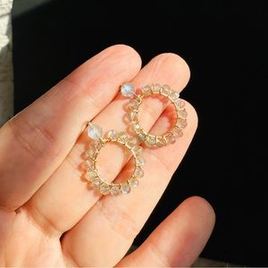 Labradorite Earrings Gemstone post Studs